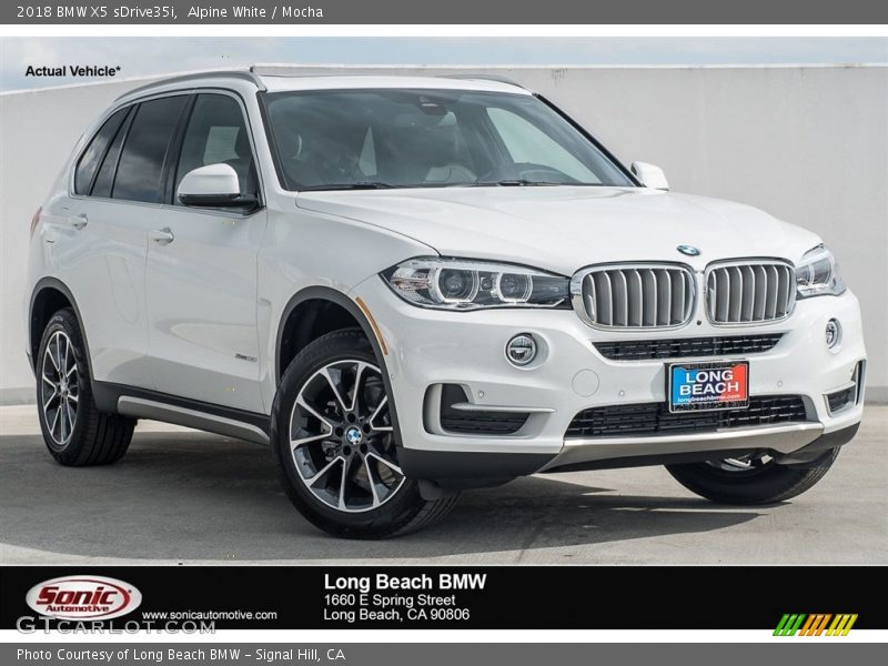 Alpine White / Mocha 2018 BMW X5 sDrive35i