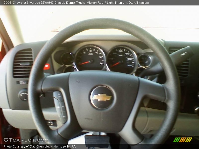 Victory Red / Light Titanium/Dark Titanium 2008 Chevrolet Silverado 3500HD Chassis Dump Truck