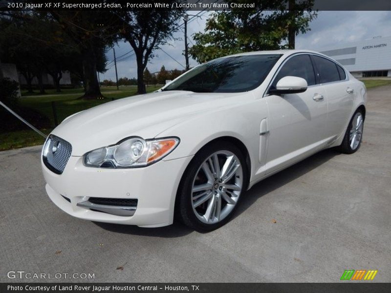 Porcelain White / London Tan/Warm Charcoal 2010 Jaguar XF XF Supercharged Sedan