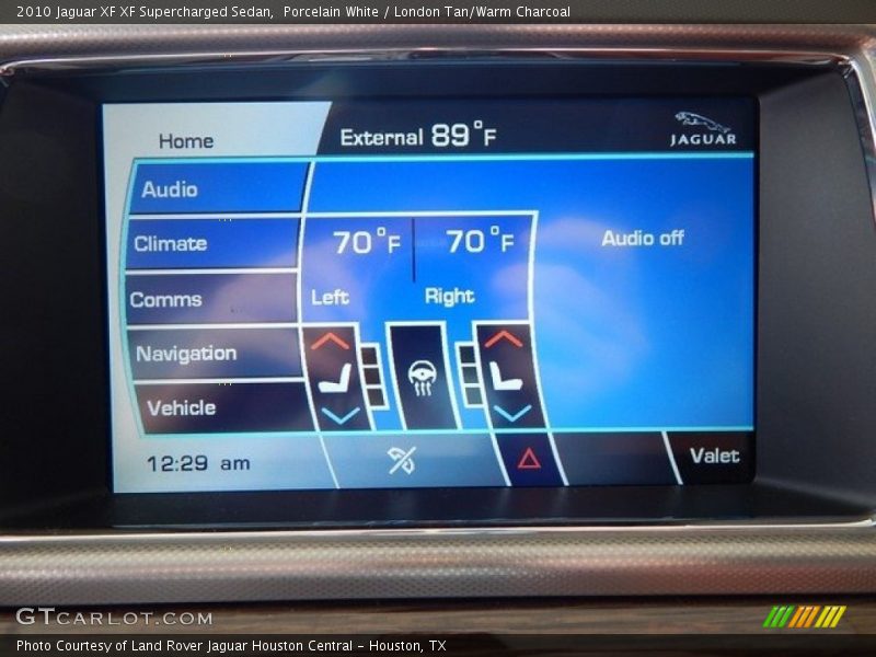 Porcelain White / London Tan/Warm Charcoal 2010 Jaguar XF XF Supercharged Sedan