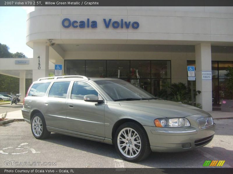 Willow Green Metallic / Graphite 2007 Volvo V70 2.5T