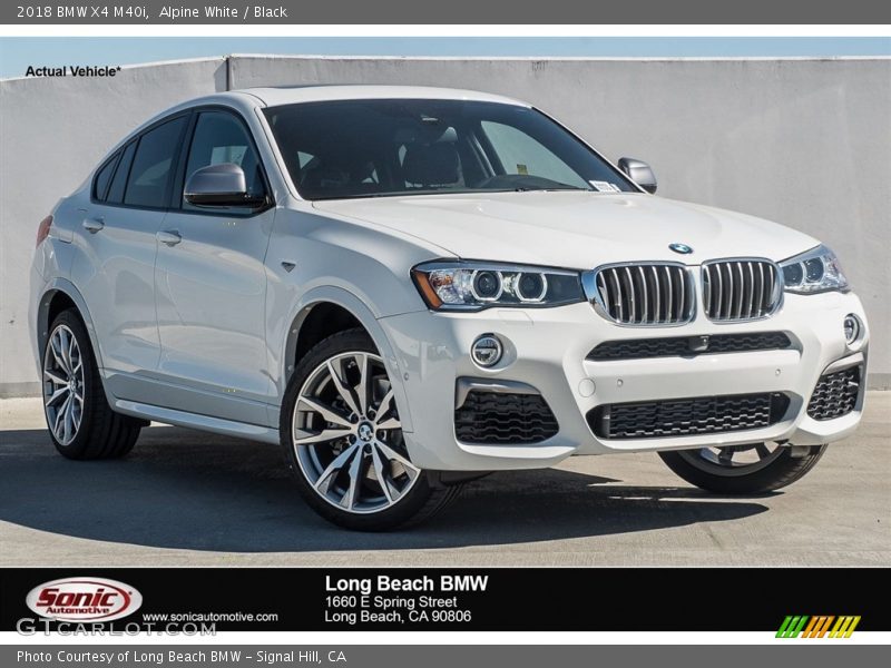 Alpine White / Black 2018 BMW X4 M40i