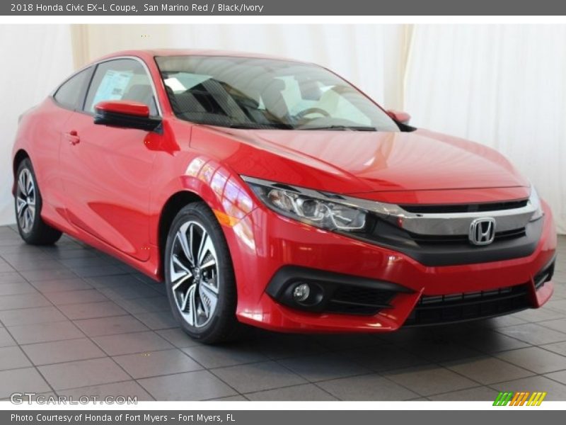 Front 3/4 View of 2018 Civic EX-L Coupe