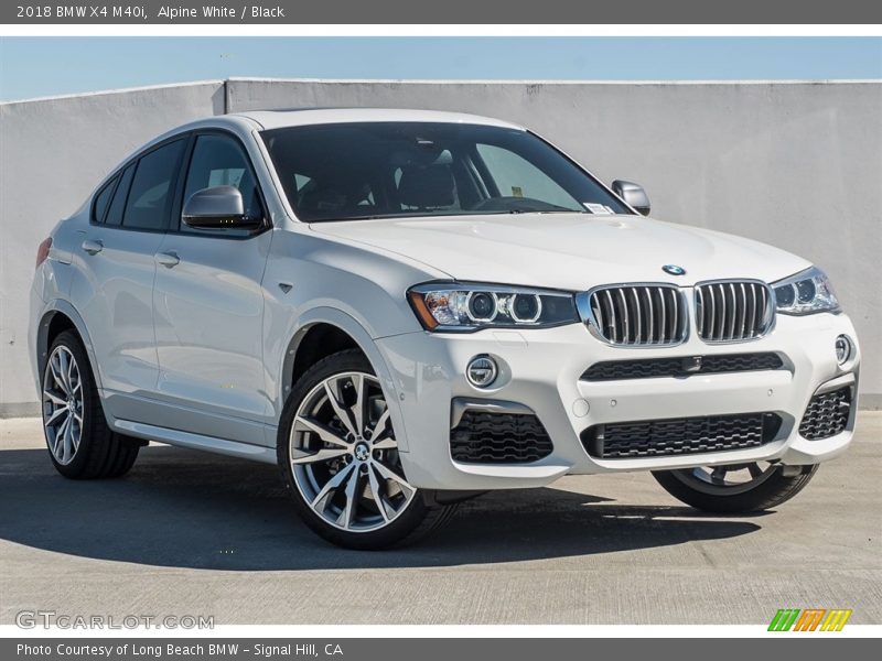 Alpine White / Black 2018 BMW X4 M40i