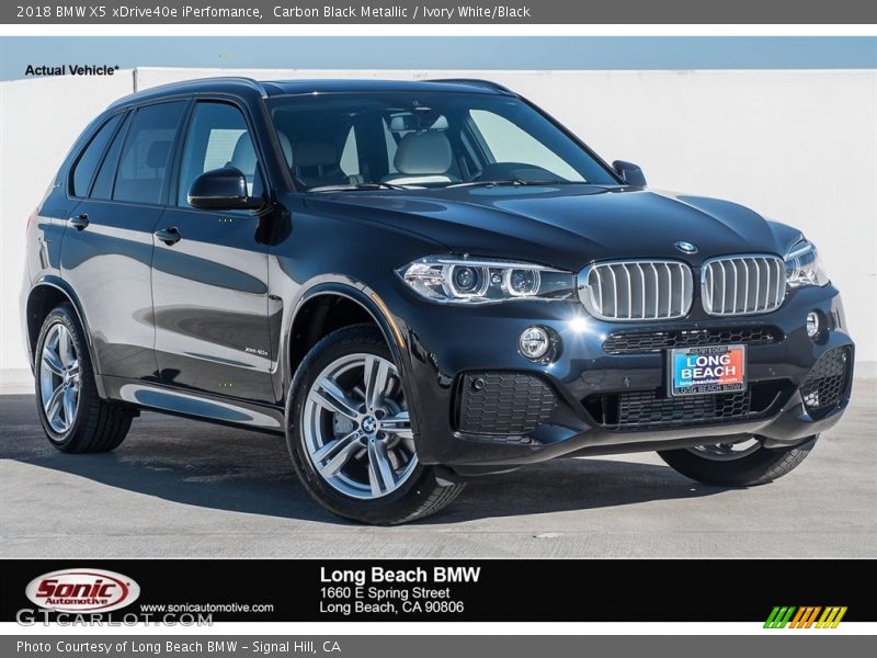 Carbon Black Metallic / Ivory White/Black 2018 BMW X5 xDrive40e iPerfomance