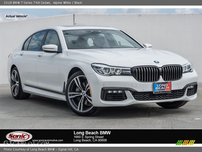 Alpine White / Black 2018 BMW 7 Series 740i Sedan