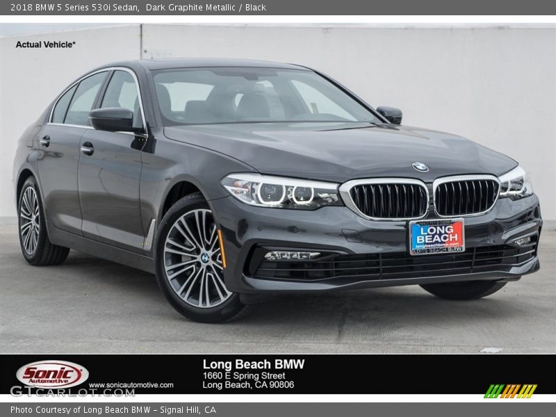 Dark Graphite Metallic / Black 2018 BMW 5 Series 530i Sedan