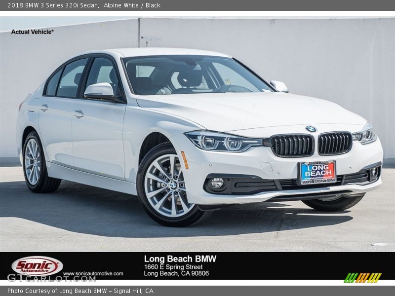 Alpine White / Black 2018 BMW 3 Series 320i Sedan
