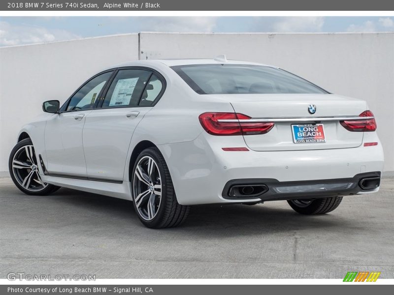 Alpine White / Black 2018 BMW 7 Series 740i Sedan