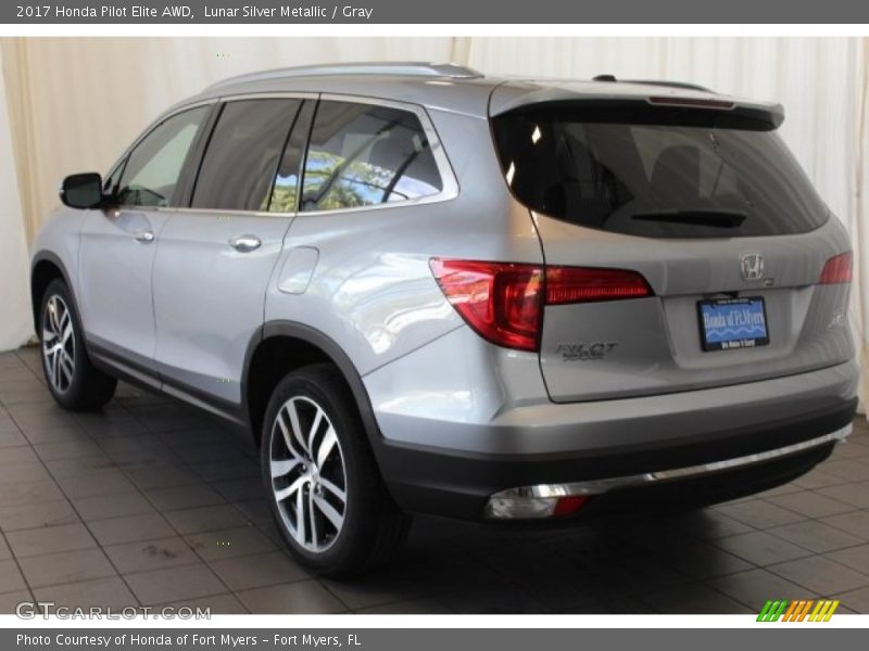 Lunar Silver Metallic / Gray 2017 Honda Pilot Elite AWD