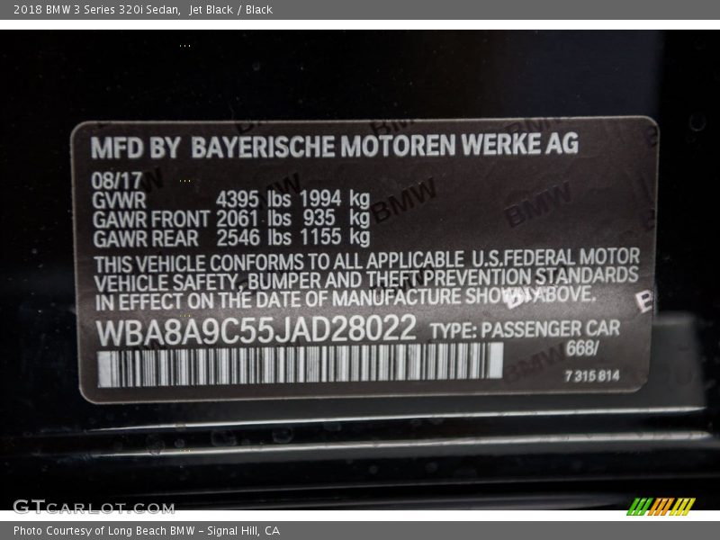 668 - 2018 BMW 3 Series 320i Sedan