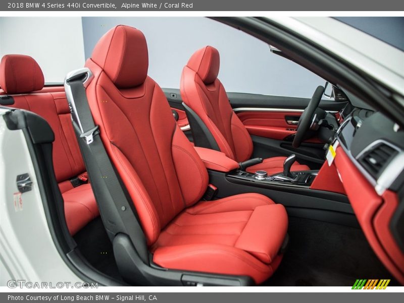 Alpine White / Coral Red 2018 BMW 4 Series 440i Convertible