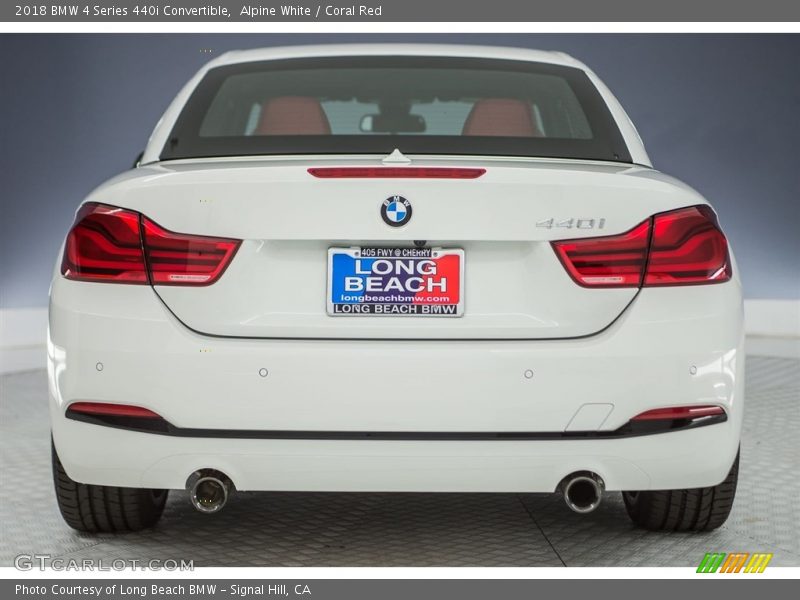 Alpine White / Coral Red 2018 BMW 4 Series 440i Convertible