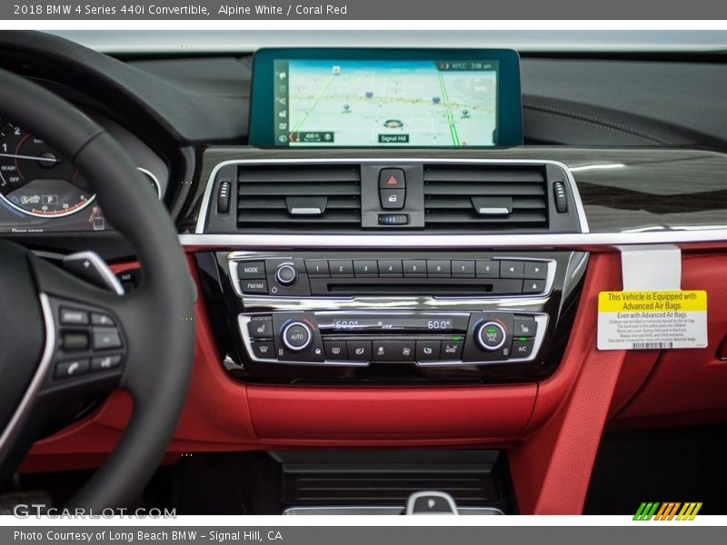 Alpine White / Coral Red 2018 BMW 4 Series 440i Convertible