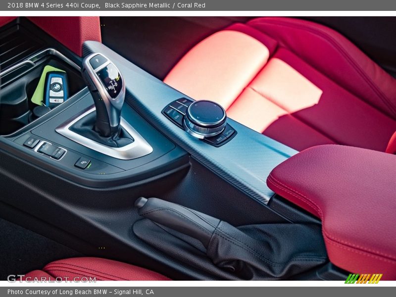 Black Sapphire Metallic / Coral Red 2018 BMW 4 Series 440i Coupe
