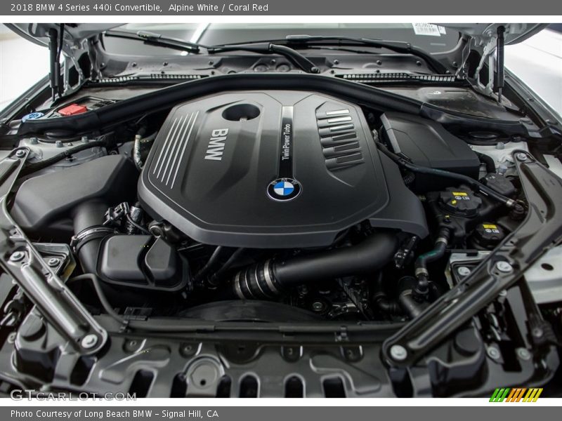 Alpine White / Coral Red 2018 BMW 4 Series 440i Convertible