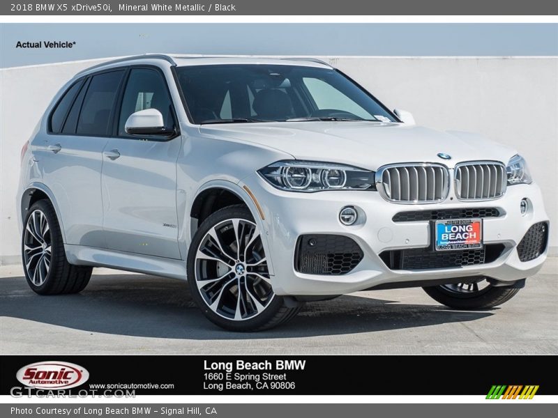 Mineral White Metallic / Black 2018 BMW X5 xDrive50i