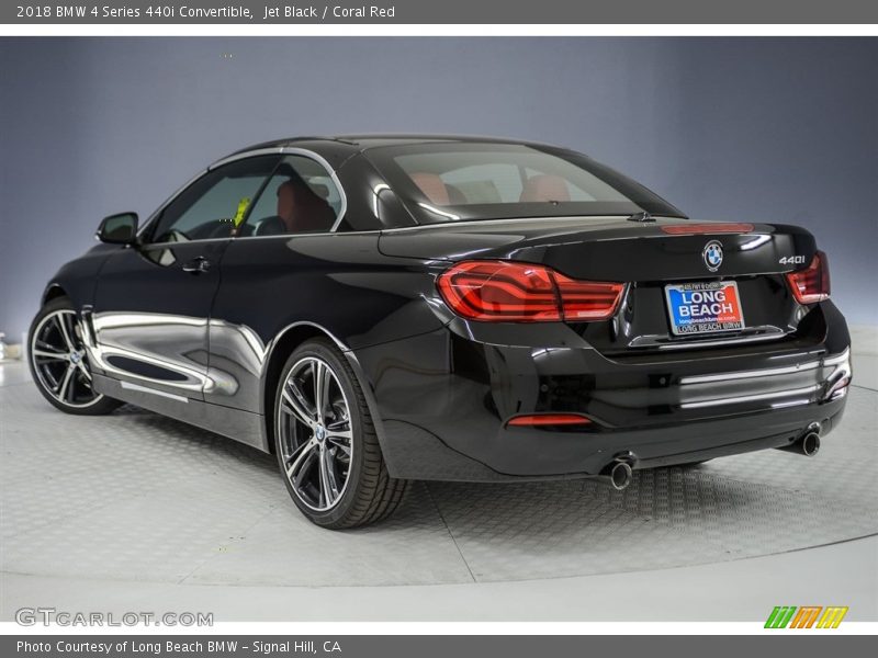 Jet Black / Coral Red 2018 BMW 4 Series 440i Convertible