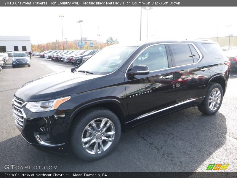 Mosaic Black Metallic / High Country Jet Black/Loft Brown 2018 Chevrolet Traverse High Country AWD