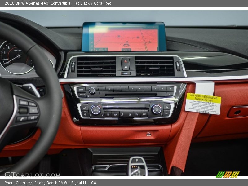 Jet Black / Coral Red 2018 BMW 4 Series 440i Convertible