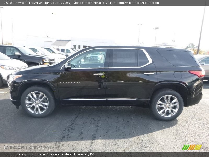 Mosaic Black Metallic / High Country Jet Black/Loft Brown 2018 Chevrolet Traverse High Country AWD