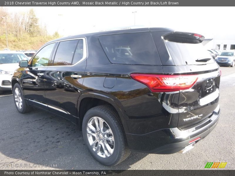 Mosaic Black Metallic / High Country Jet Black/Loft Brown 2018 Chevrolet Traverse High Country AWD
