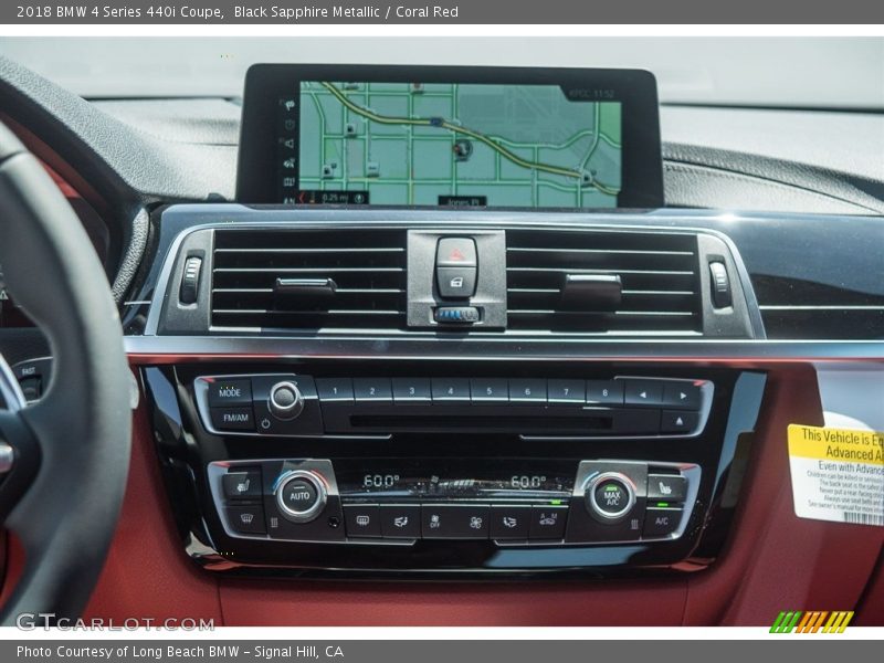 Black Sapphire Metallic / Coral Red 2018 BMW 4 Series 440i Coupe
