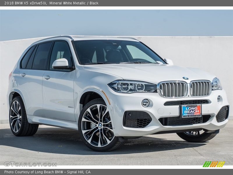 Mineral White Metallic / Black 2018 BMW X5 xDrive50i