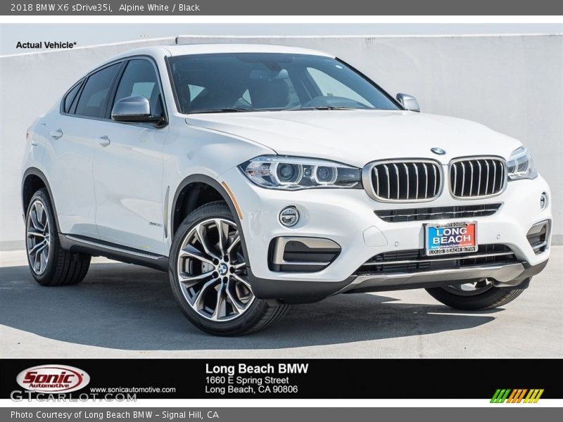 Alpine White / Black 2018 BMW X6 sDrive35i