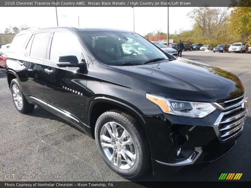 Mosaic Black Metallic / High Country Jet Black/Loft Brown 2018 Chevrolet Traverse High Country AWD