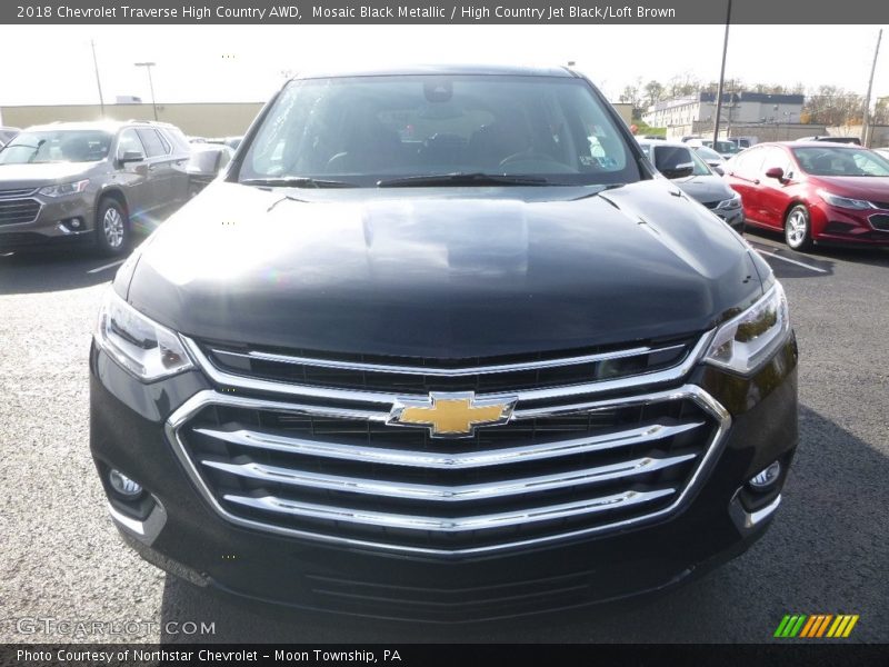 Mosaic Black Metallic / High Country Jet Black/Loft Brown 2018 Chevrolet Traverse High Country AWD