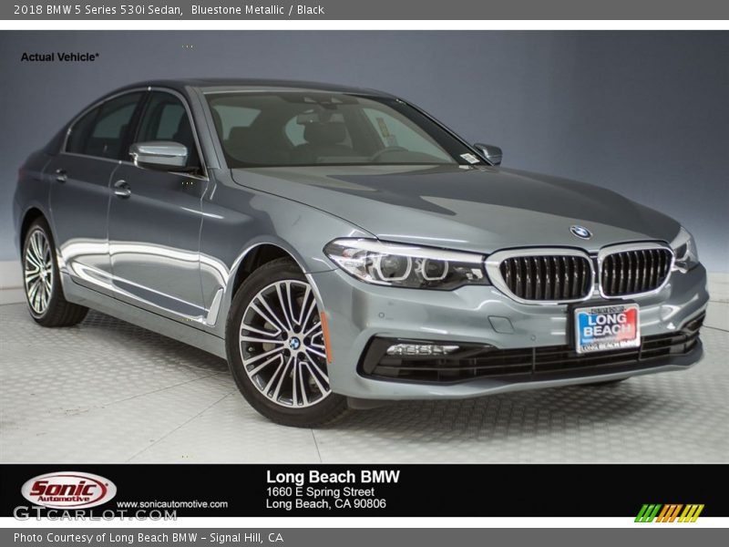 Bluestone Metallic / Black 2018 BMW 5 Series 530i Sedan