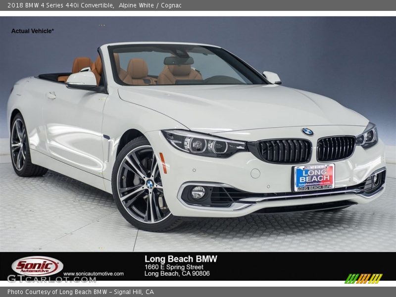 Alpine White / Cognac 2018 BMW 4 Series 440i Convertible