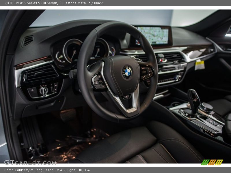 Bluestone Metallic / Black 2018 BMW 5 Series 530i Sedan