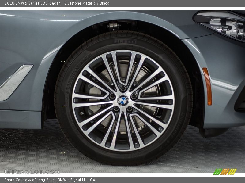 Bluestone Metallic / Black 2018 BMW 5 Series 530i Sedan