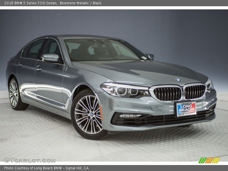 Bluestone Metallic / Black 2018 BMW 5 Series 530i Sedan