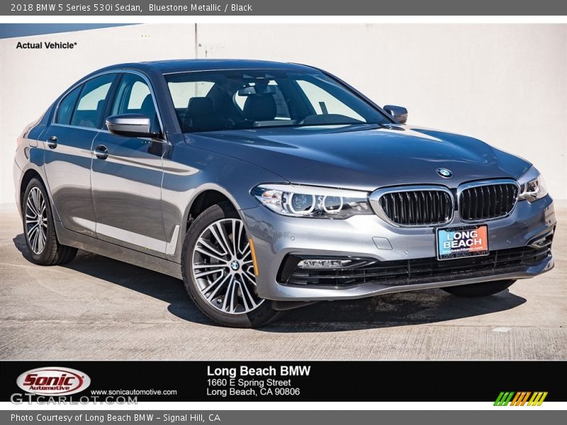 Bluestone Metallic / Black 2018 BMW 5 Series 530i Sedan