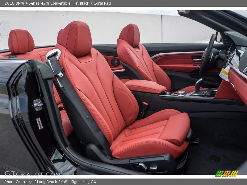 Jet Black / Coral Red 2018 BMW 4 Series 430i Convertible