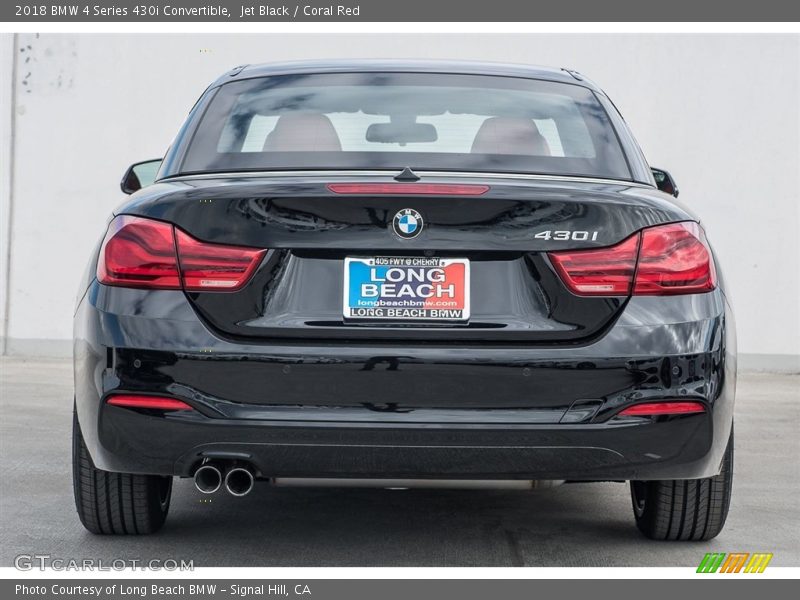 Jet Black / Coral Red 2018 BMW 4 Series 430i Convertible