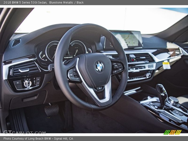 Bluestone Metallic / Black 2018 BMW 5 Series 530i Sedan