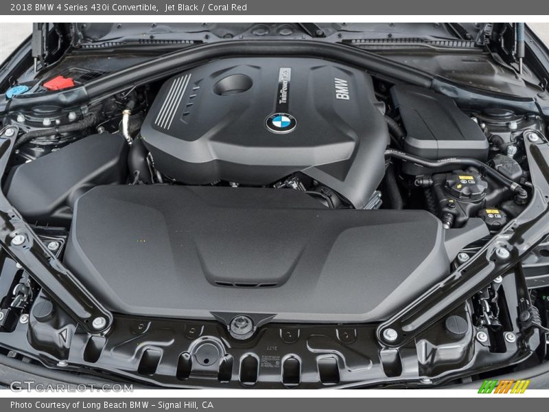 Jet Black / Coral Red 2018 BMW 4 Series 430i Convertible