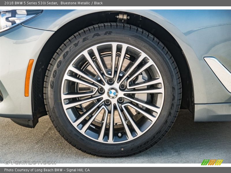 Bluestone Metallic / Black 2018 BMW 5 Series 530i Sedan