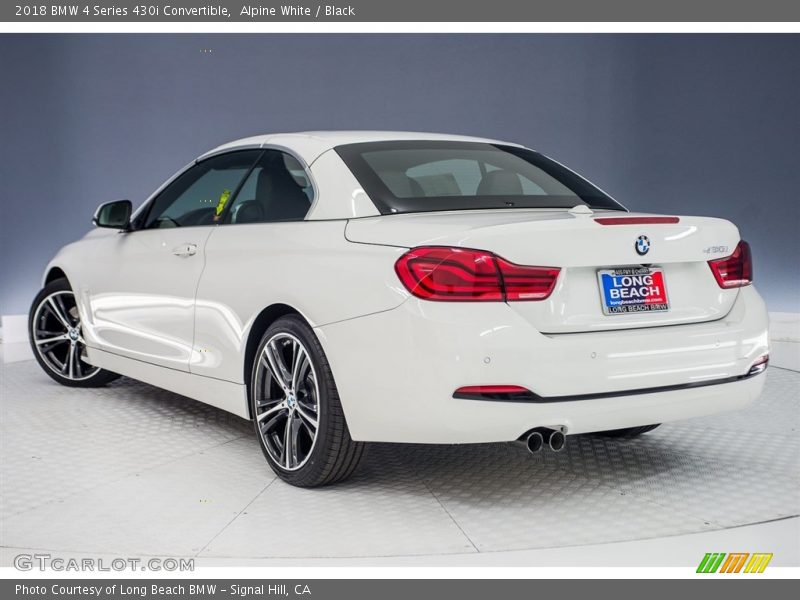 Alpine White / Black 2018 BMW 4 Series 430i Convertible