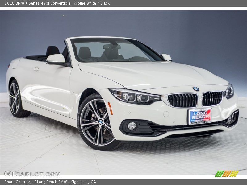 Alpine White / Black 2018 BMW 4 Series 430i Convertible