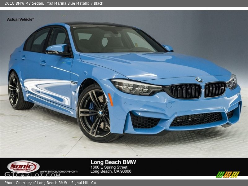 Yas Marina Blue Metallic / Black 2018 BMW M3 Sedan