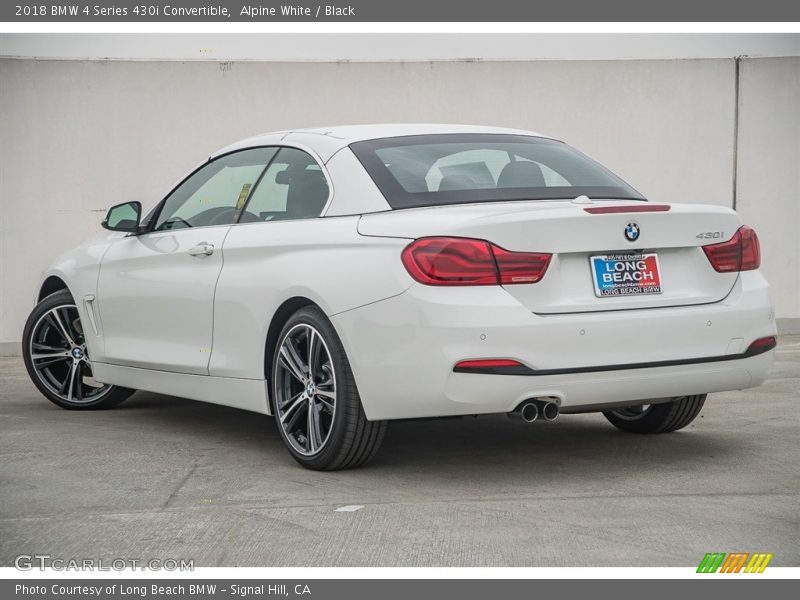 Alpine White / Black 2018 BMW 4 Series 430i Convertible