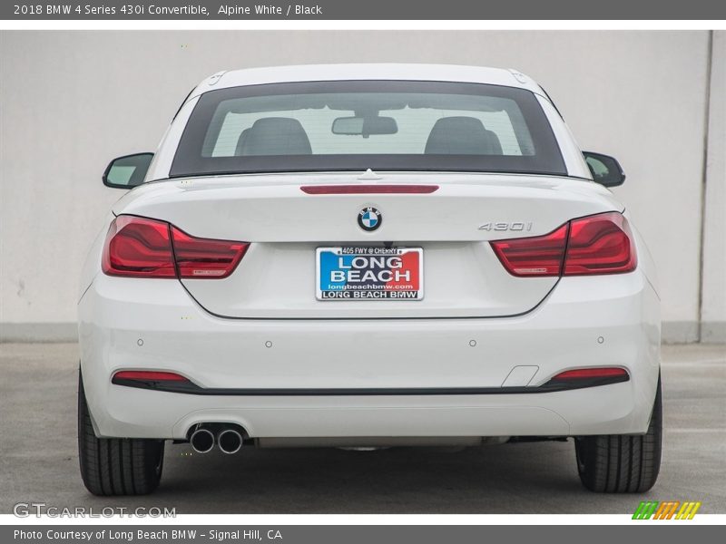 Alpine White / Black 2018 BMW 4 Series 430i Convertible