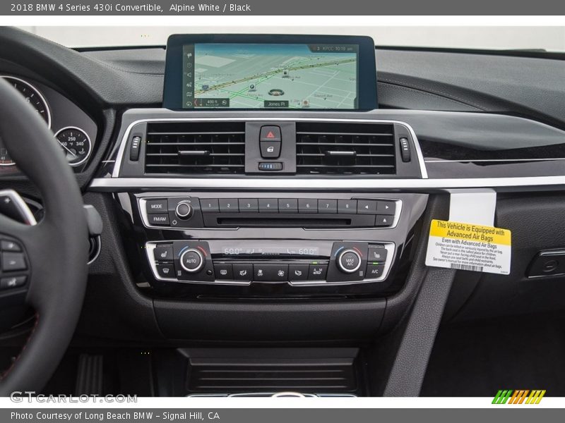 Alpine White / Black 2018 BMW 4 Series 430i Convertible