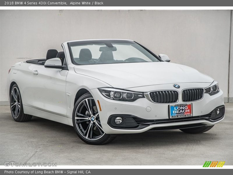 Alpine White / Black 2018 BMW 4 Series 430i Convertible