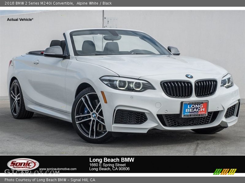 Alpine White / Black 2018 BMW 2 Series M240i Convertible